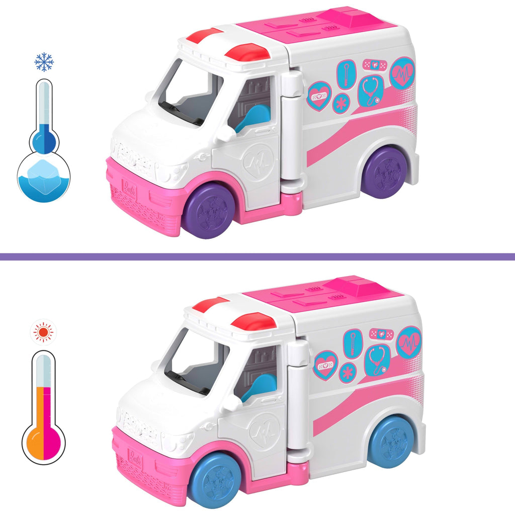 Barbie Mini BarbieLand Vehículo para Muñecas Ambulancia con Mini Muñeca