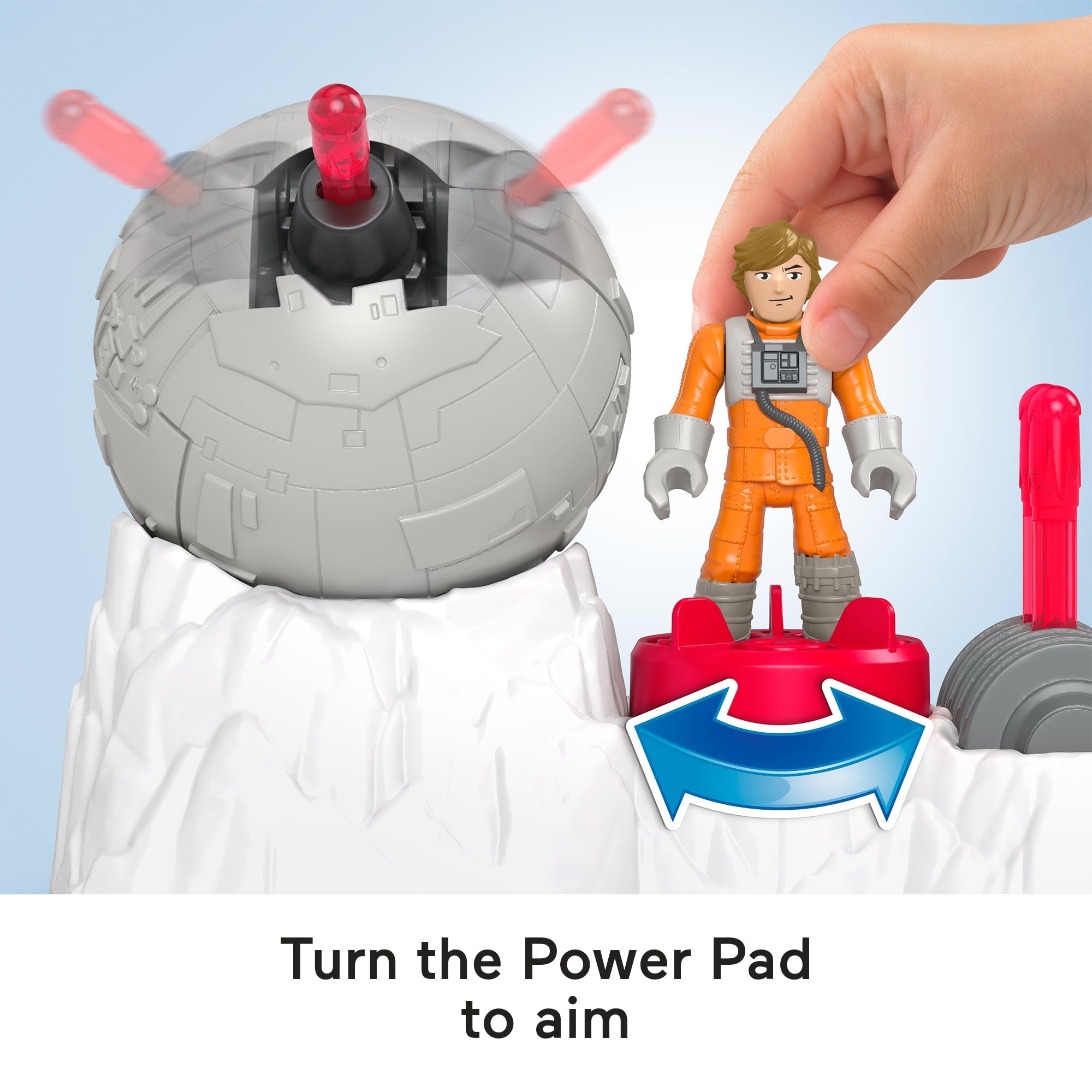Imaginext Star Wars Rebel Base Cannon Toy With Luke Skywalker Diecast Character Key, 5 Pieces