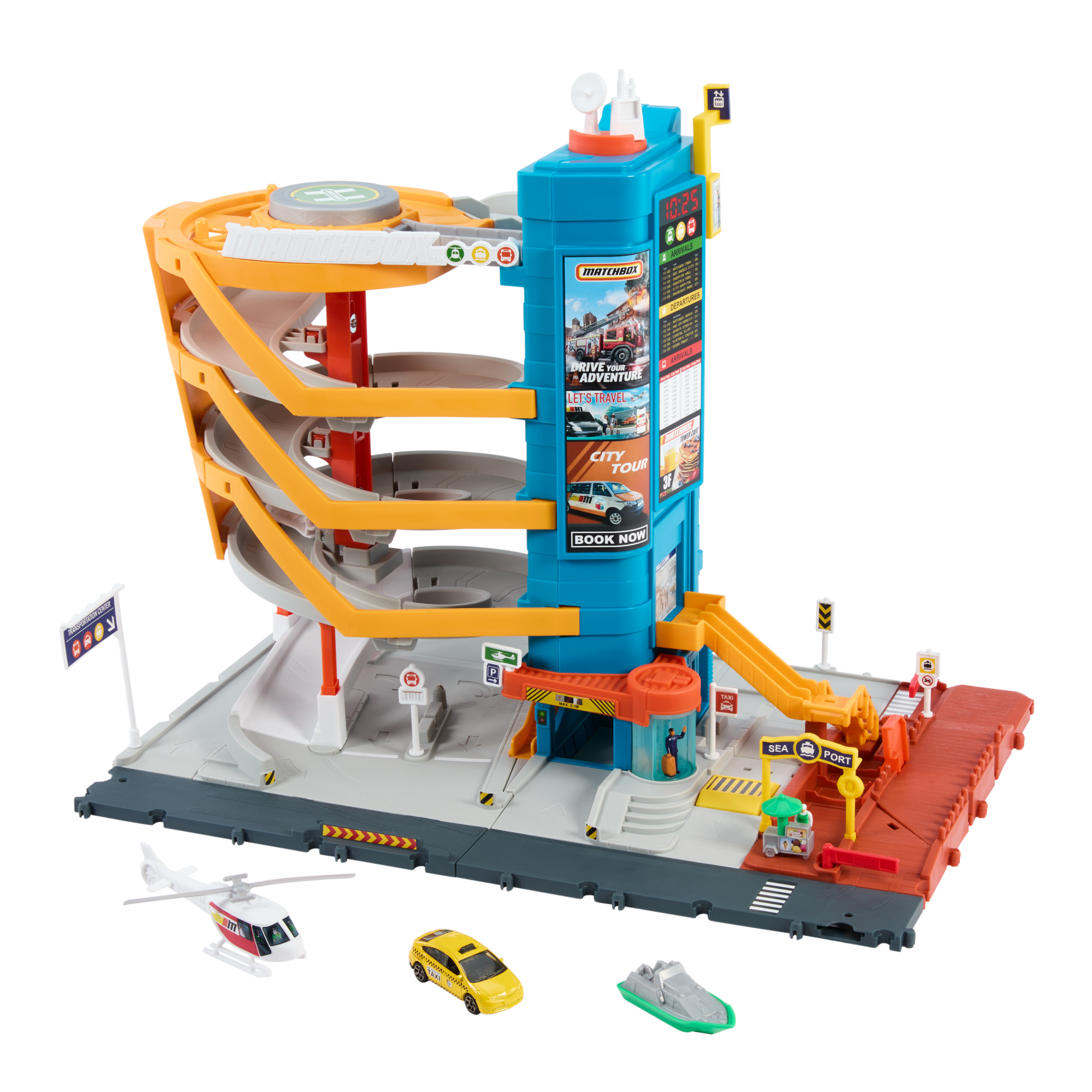 Matchbox-Centre de Transport Action Drivers-3Véhicules, 1Accessoire