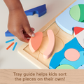 Fisher-Price Wooden Space Blocks Puzzle For Preschool Kids, 42 Wood Pieces