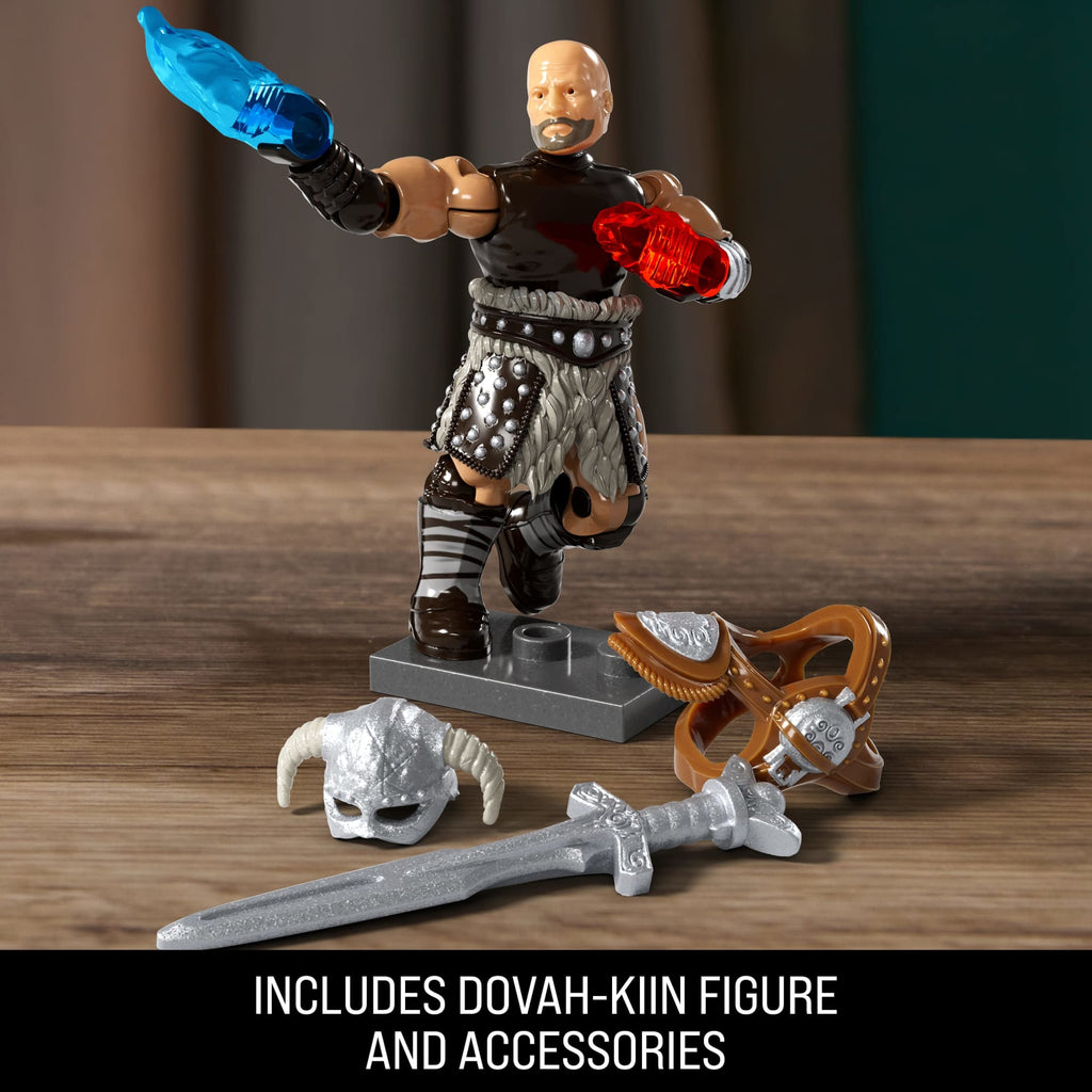 MEGA Skyrim Alduin The World Waster Building Kit With Action Figure (619 Pieces) For Collectors