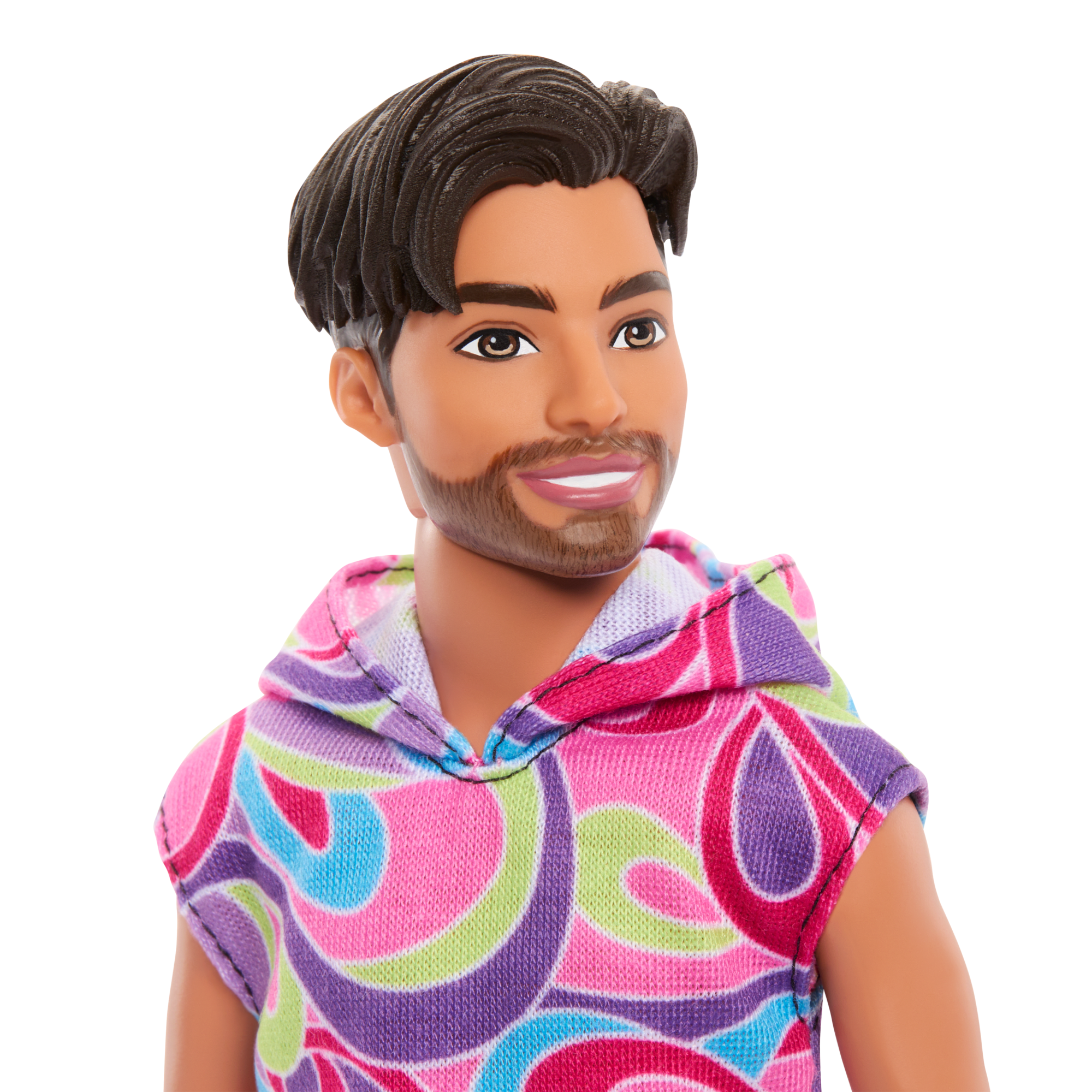Barbie Fashionista Muñeco Ken Camisa de Colores y Short Morado